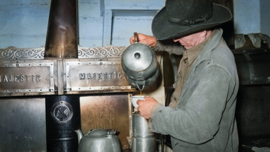 Cowboy Montana 1930s Coffee Time Cowboy Montana 1930s Coffee Time
