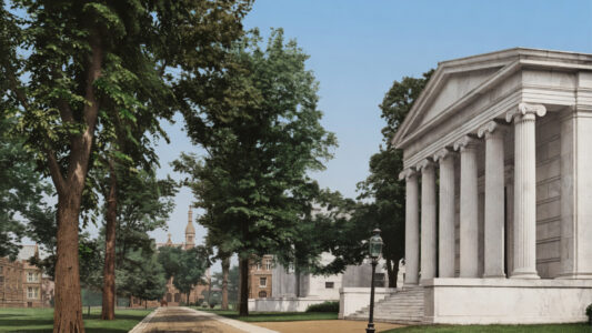 Clio Hall at Princeton University DETROIT PUBLISHING 1900s
