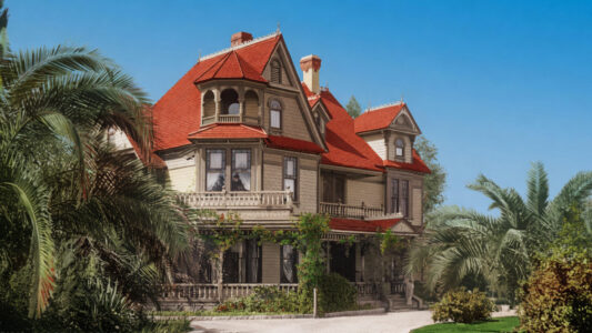 House in Redlands, California DETROIT PUBLISHING 1900s